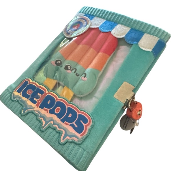 Kids Ice Pops Plush journal diary with keys - Picture 2 of 3